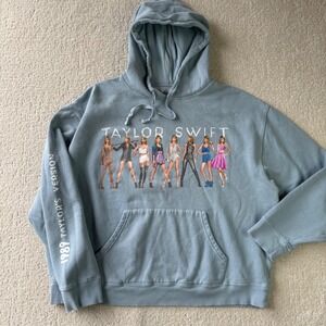 Taylor Swift 1989 Taylor's Version Blue Hoodie Sweatshirt Pullover XL